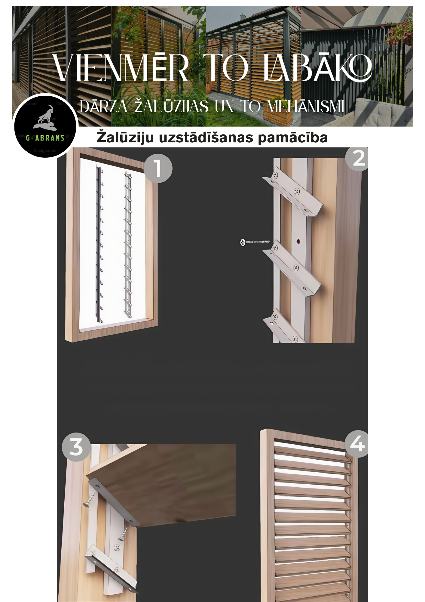 Regulējams žalūziju mehānisms